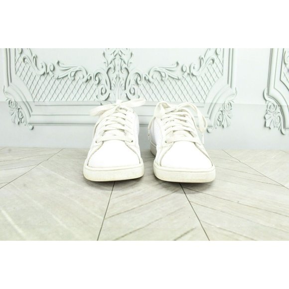 Adidas  White Leather Lace Up Low Top Athletic Sneaker Shoes Size 4.5 - Picture 4 of 9